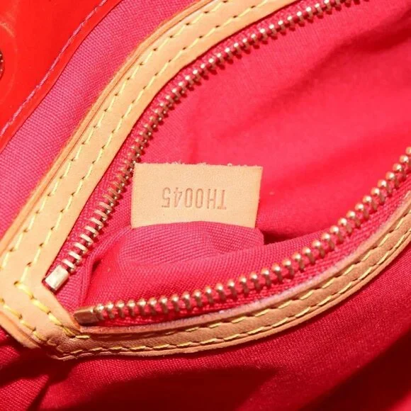 LOUIS VUITTON Monogram Vernis Reade PM Hand Bag Red Rouge - Picture 11 of 16